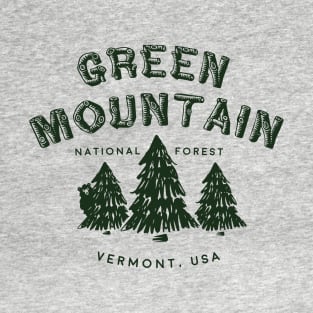 Vintage Green Mountain Forest Vermont Nature T-Shirt